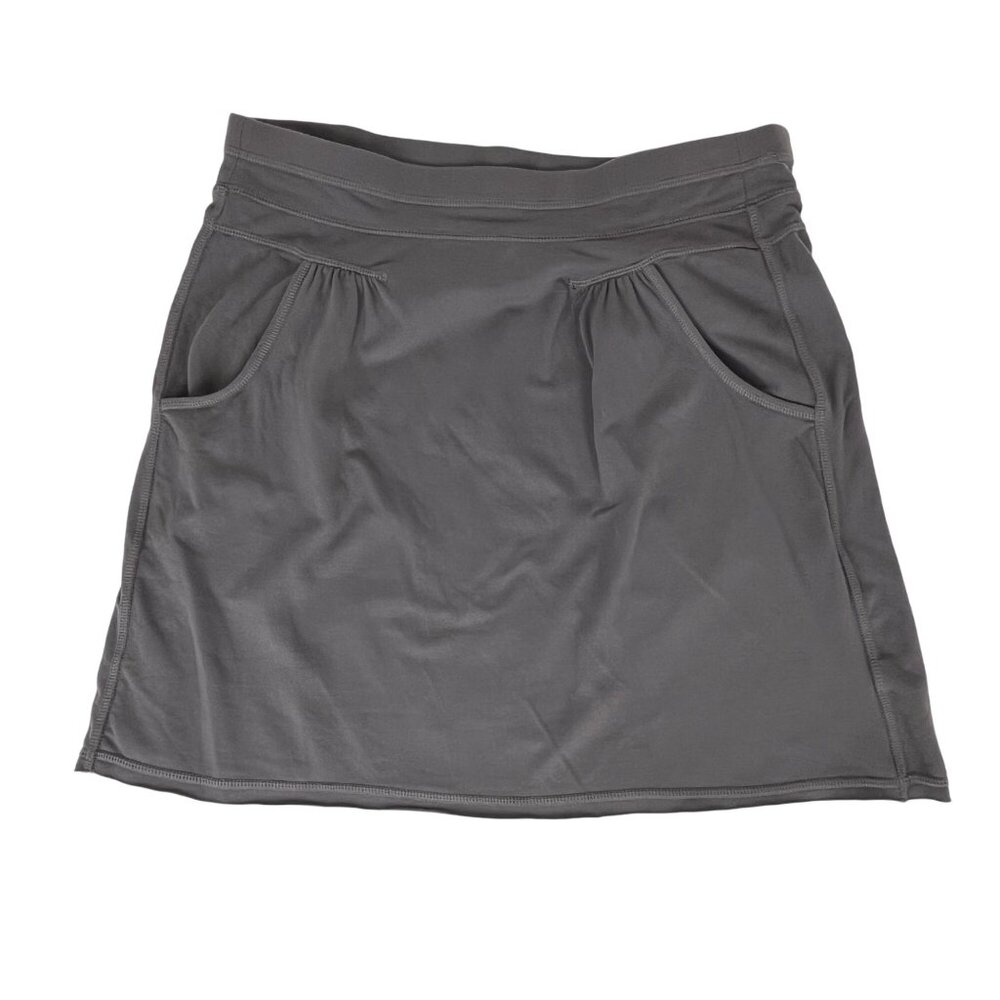 Athleta Jersey-Knit Skirt Gray with Pockets Sz. Small